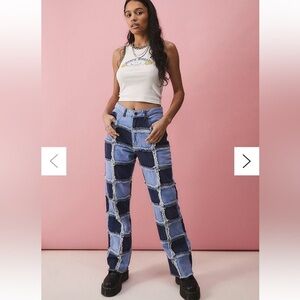 The Ragged Priest Blue Muse Patchwork Jeans